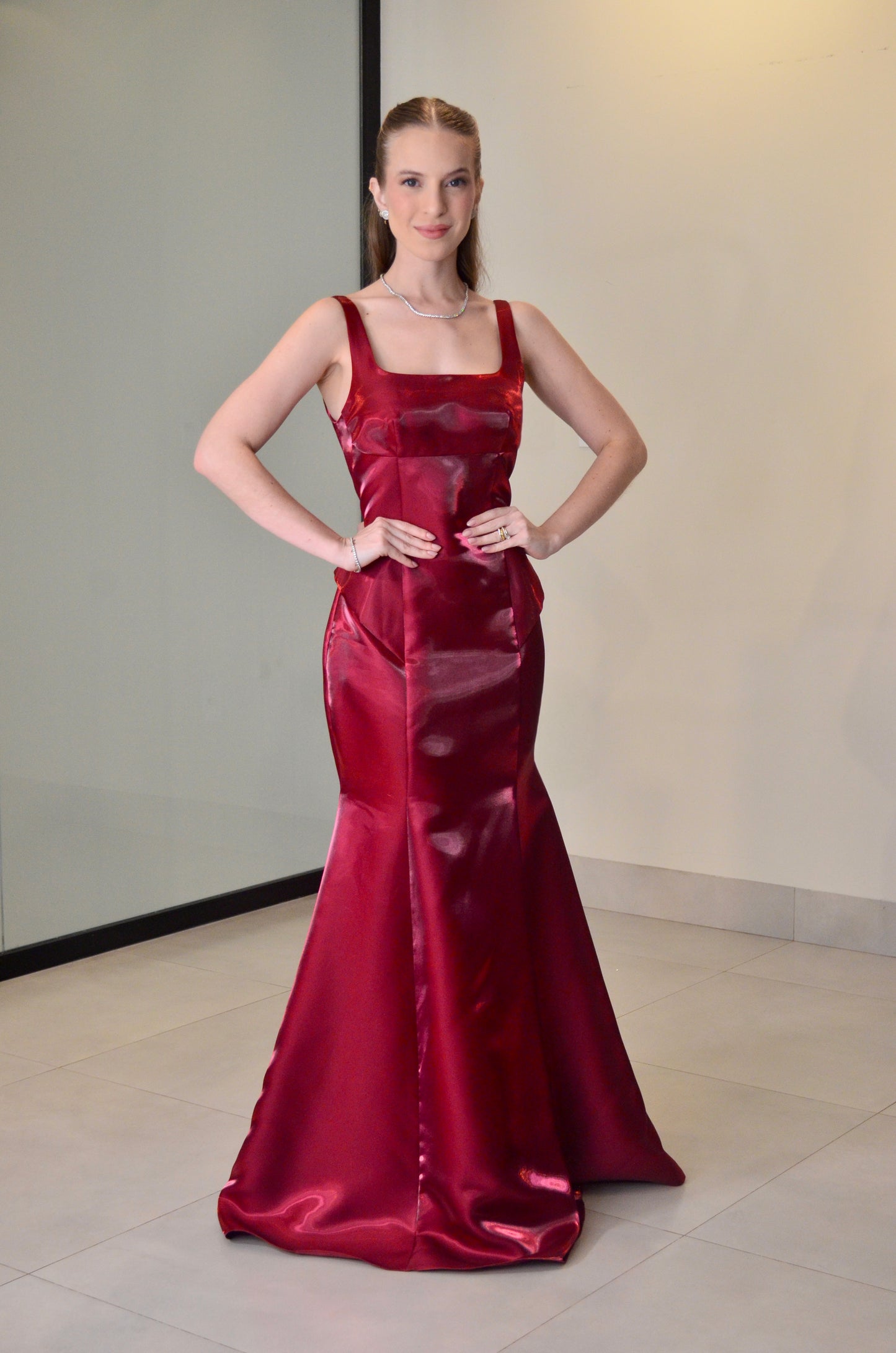 VESTIDO AMBER - BORDÔ