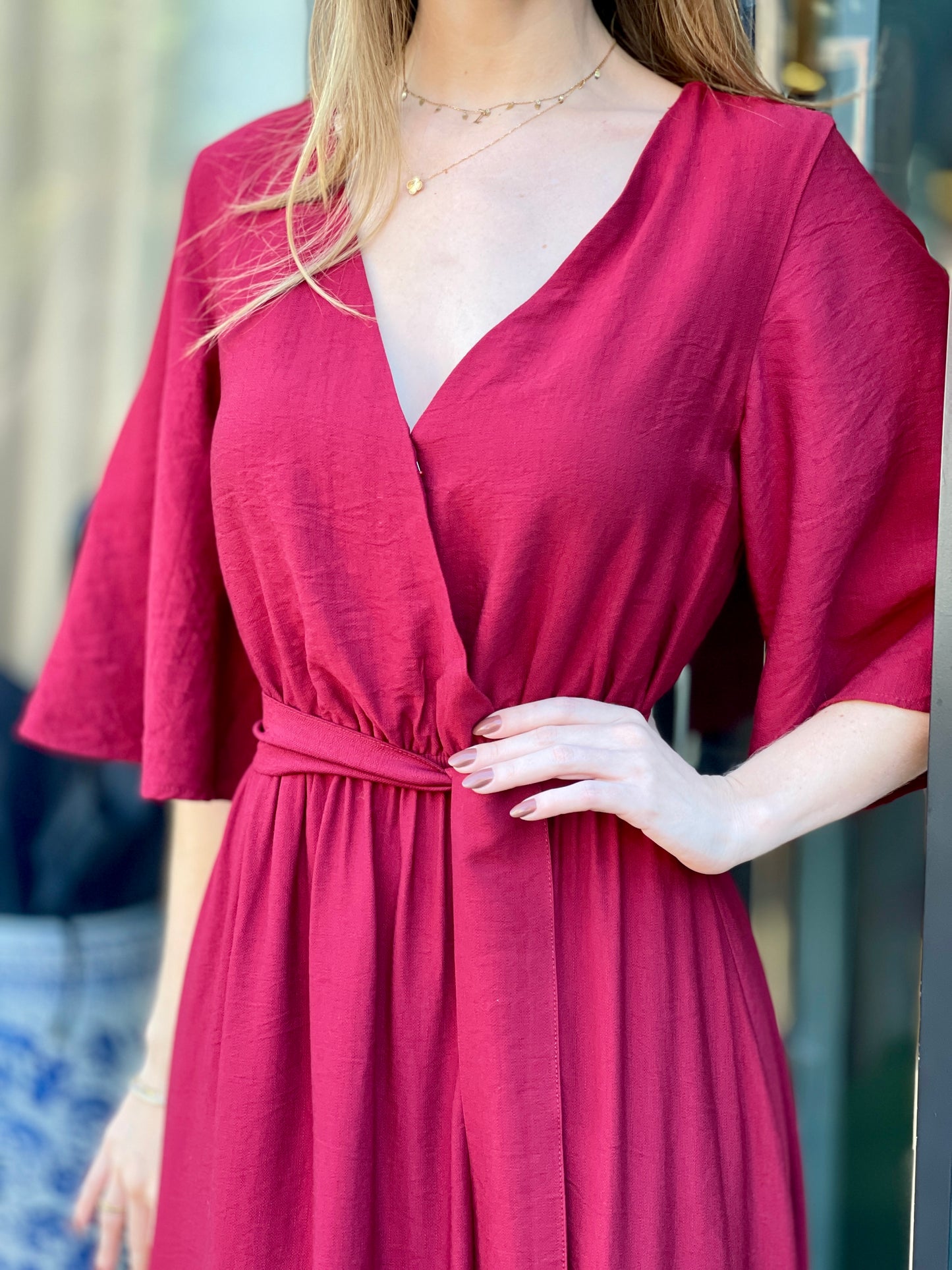 VESTIDO LONGO - VINHO