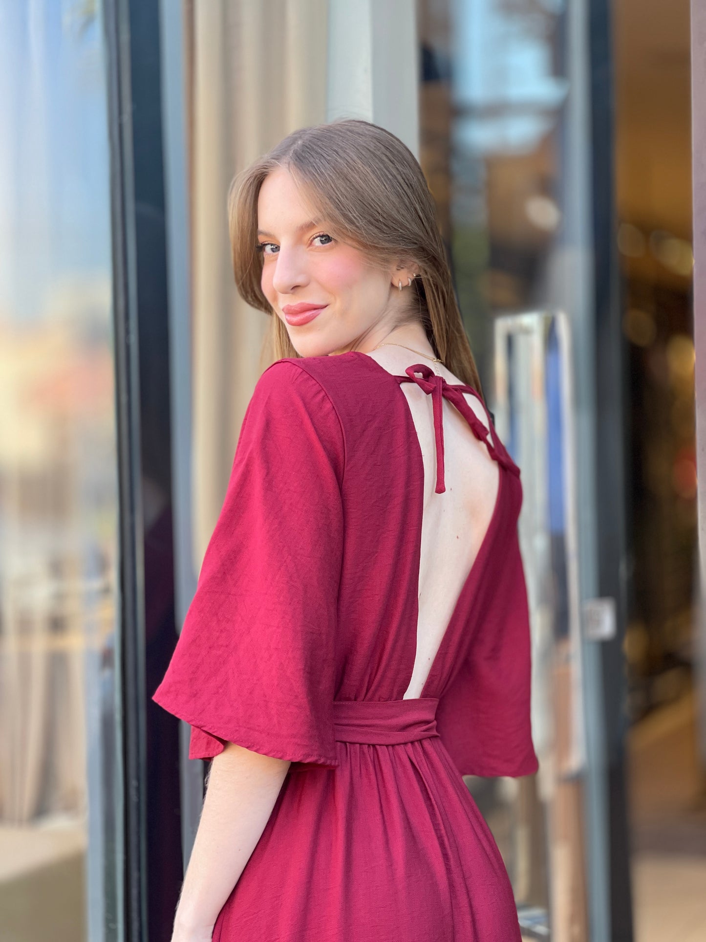 VESTIDO LONGO - VINHO