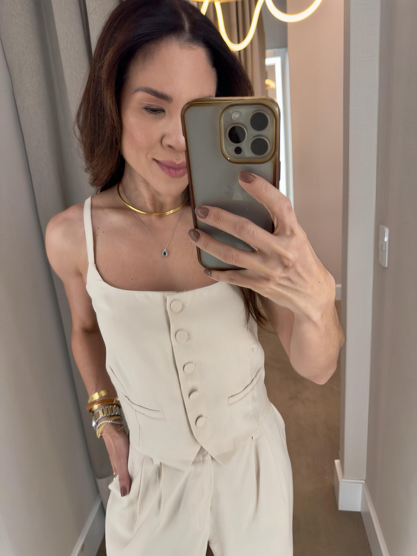 BLUSA CURTA - BEGE