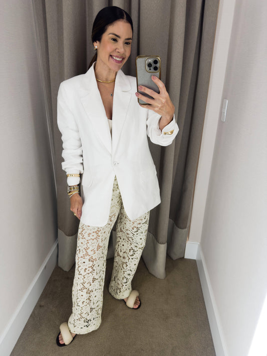 CALÇA RENDA BEGE - COLLAB OCCASION