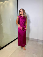 Vestido midi purpura