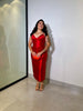 Vestido midi vermelho