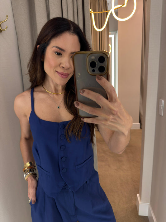 BLUSA CURTA - AZUL