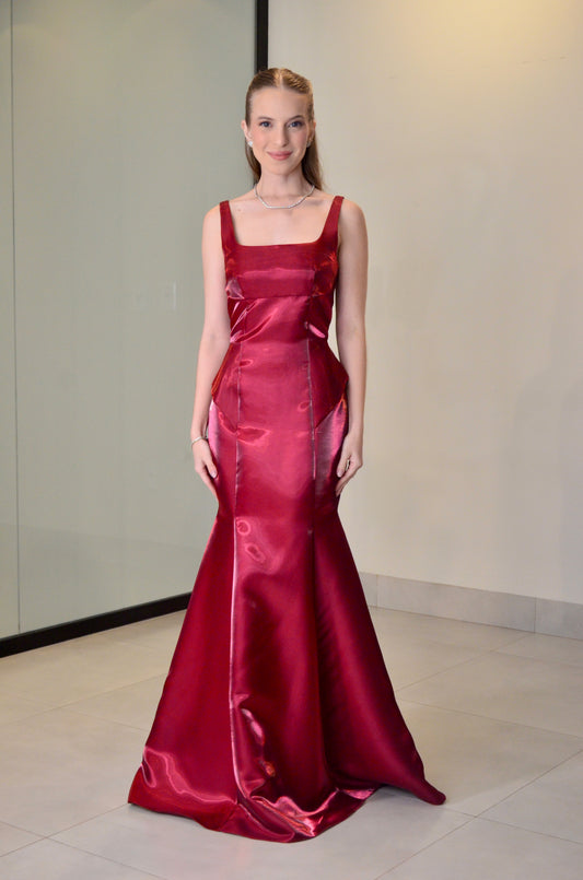 VESTIDO AMBER - BORDÔ