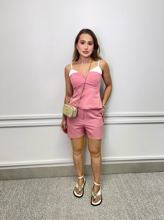 SHORTS ALFAIATARIA - ROSA