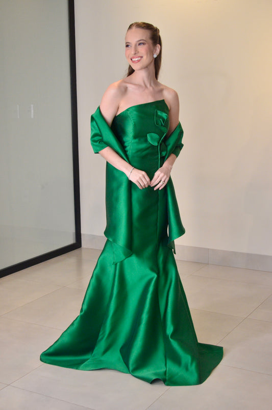 VESTIDO FLORENCIA - VERDE ESMERALDA