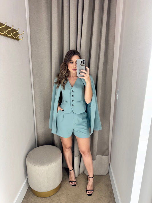 SHORTS VERDE ALFAIATARIA