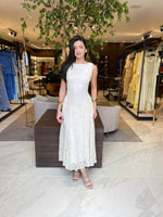 VESTIDO MÍDI RENDADO - OFF WHITE