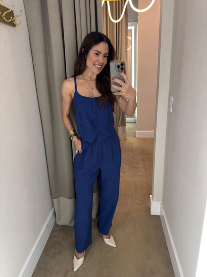 BLUSA CURTA - AZUL