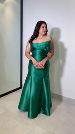 Vestido longo esmeralda