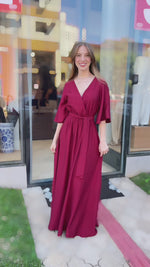 VESTIDO LONGO - VINHO