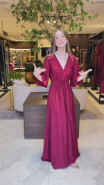 VESTIDO LONGO - VINHO