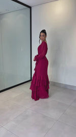 VESTIDO ELIANI - BORDÔ