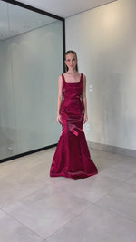 VESTIDO AMBER - BORDÔ