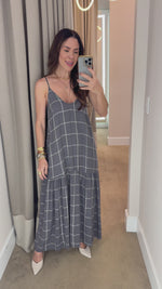 VESTIDO LONGUETE ALCINHA - CINZA