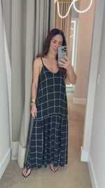 VESTIDO LONGUETE ALCINHA - PRETO