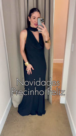 VESTILO LONGO DECOTADO - PRETO