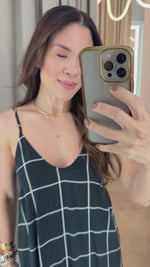 VESTIDO LONGUETE ALCINHA - PRETO